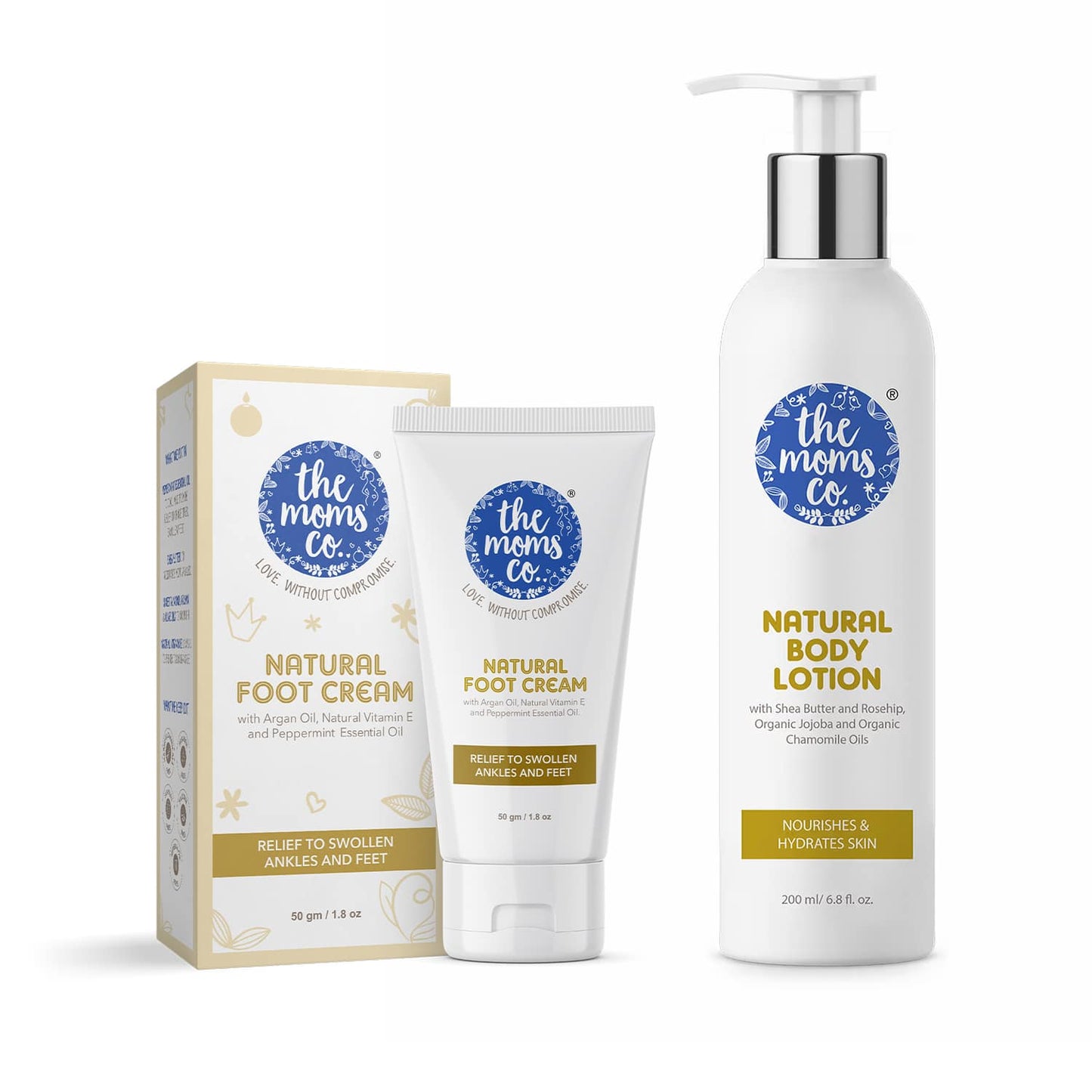 The Mom's Co. Natural Body Lotion & Natural Foot Cream Combo