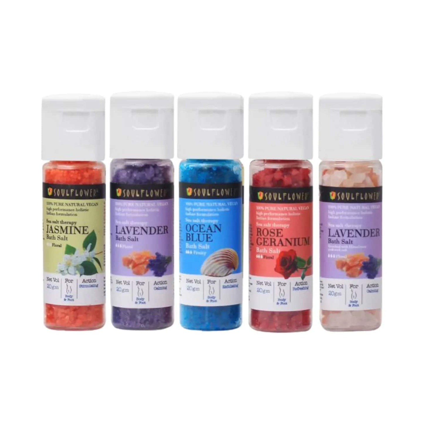 Soulflower Bath Salt Special Gift Set - (5 Pcs)