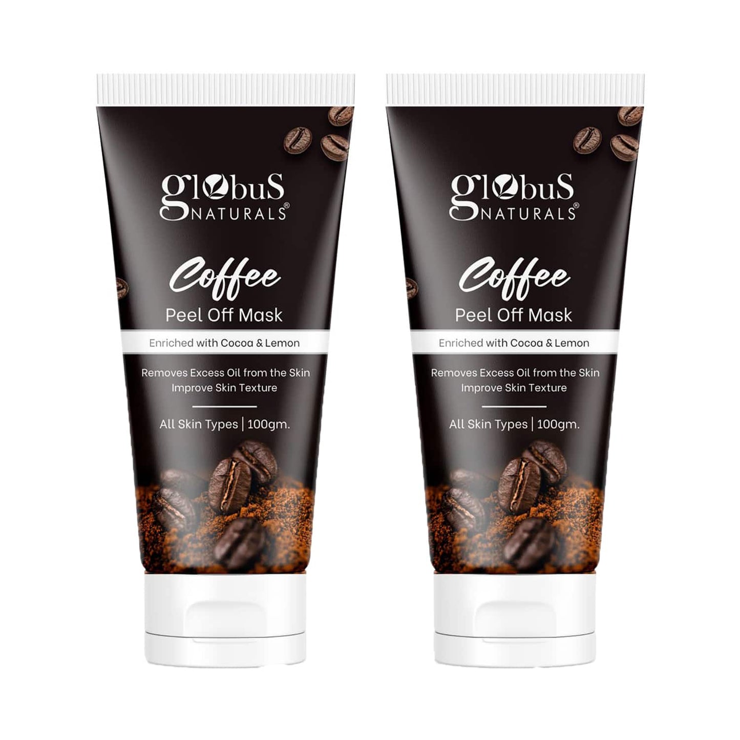 Globus Naturals Coffee Peel Off Mask For Skin Brightening Combo (2 Pcs)