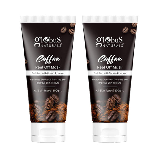 Globus Naturals Coffee Peel Off Mask For Skin Brightening Combo (2 Pcs)