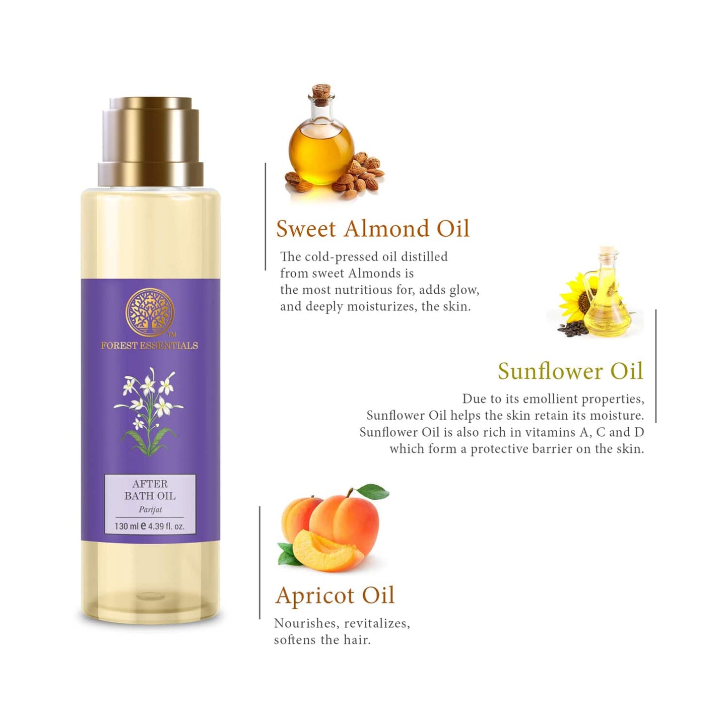 Forest Essentials Parijat After Bath Oil (130ml)