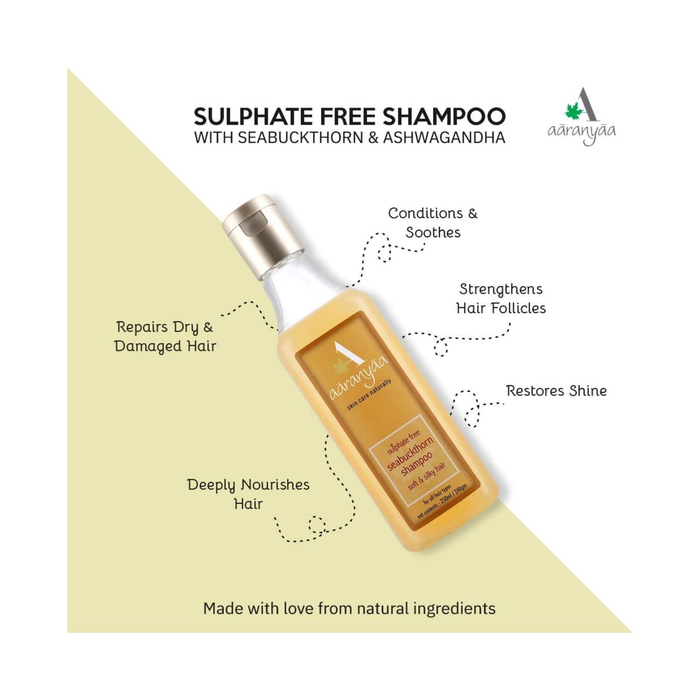 Aaranyaa Sulphate Free Seabuckthorn Shampoo (250ml)