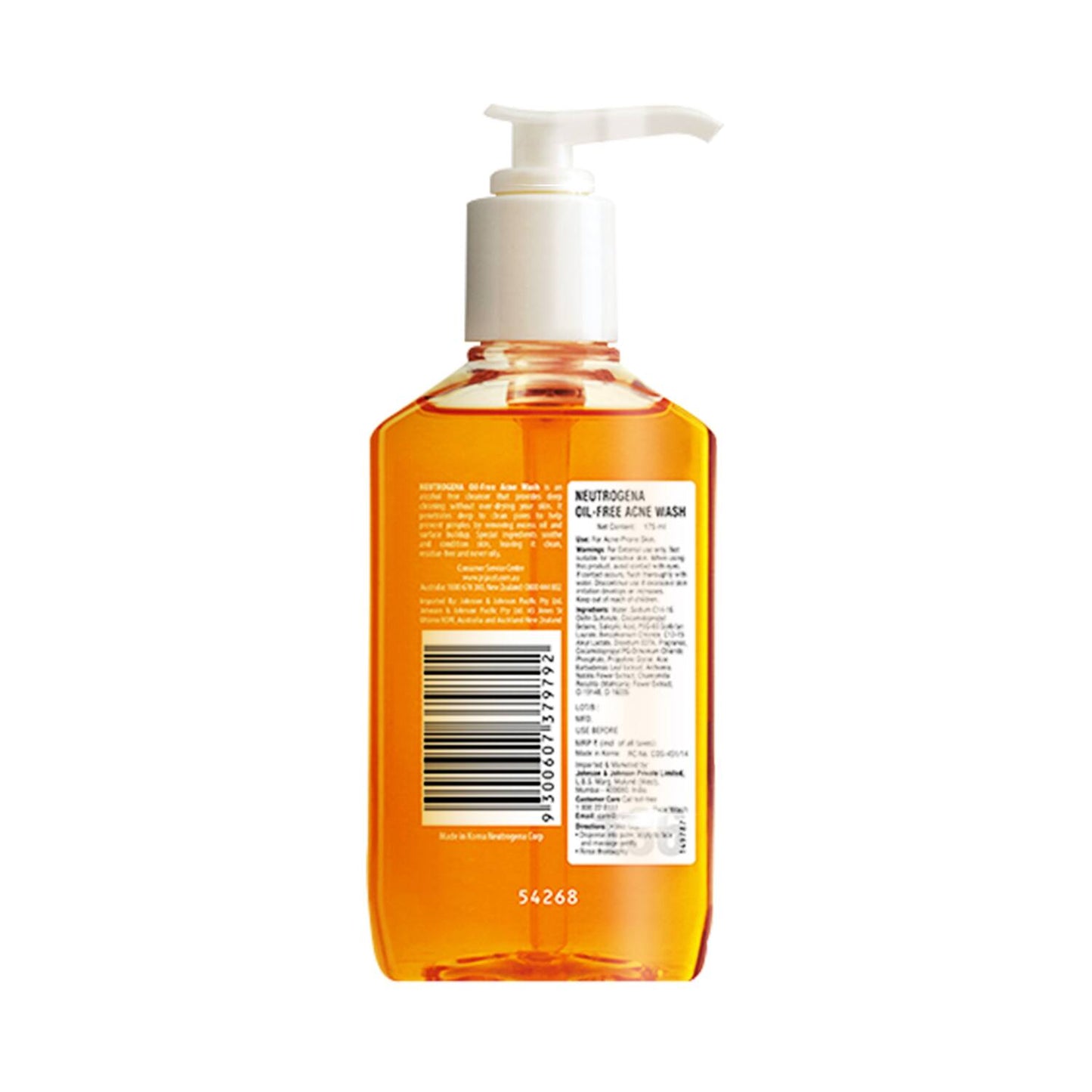 Neutrogena Oil Free Acne Face Wash - (175ml)