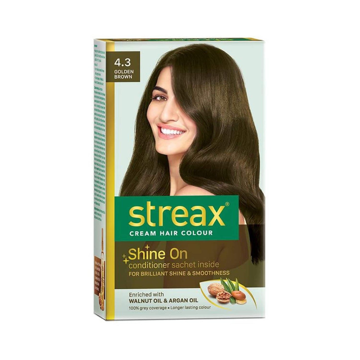 Streax Hair Colour - 4.3 Golden Brown (35gm+25ml)