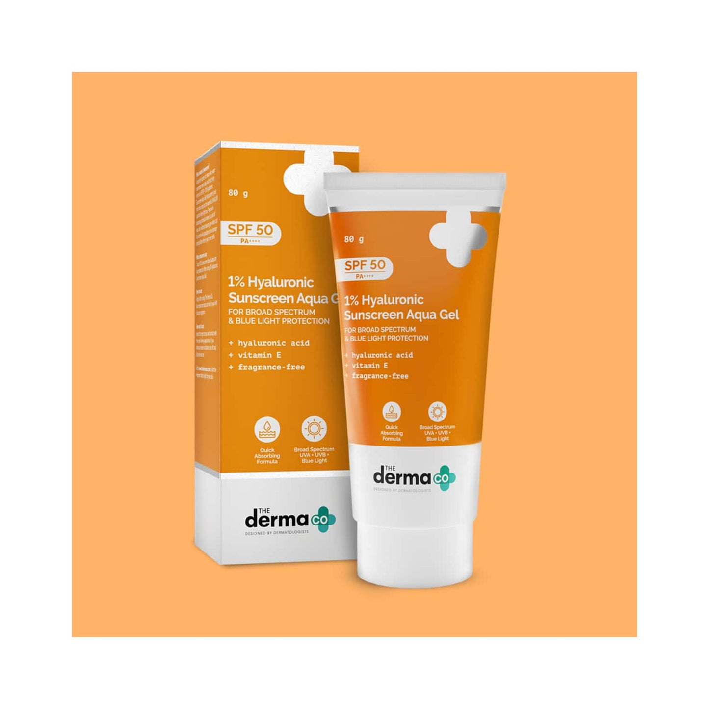 The Derma Co 1% Hyaluronic Sunscreen Aqua Gel With SPF 50 PA++ (80g)