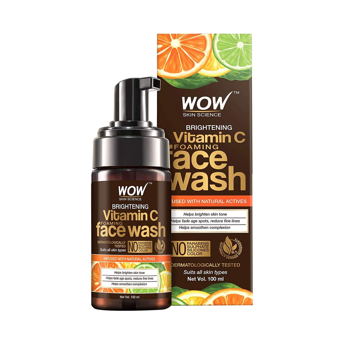 WOW SKIN SCIENCE Brightening Vitamin C Foaming Face Wash (100ml)