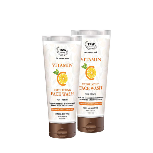 TNW The Natural Wash Vitamin C Face Wash with Exfoliating Pack of 2 Combo