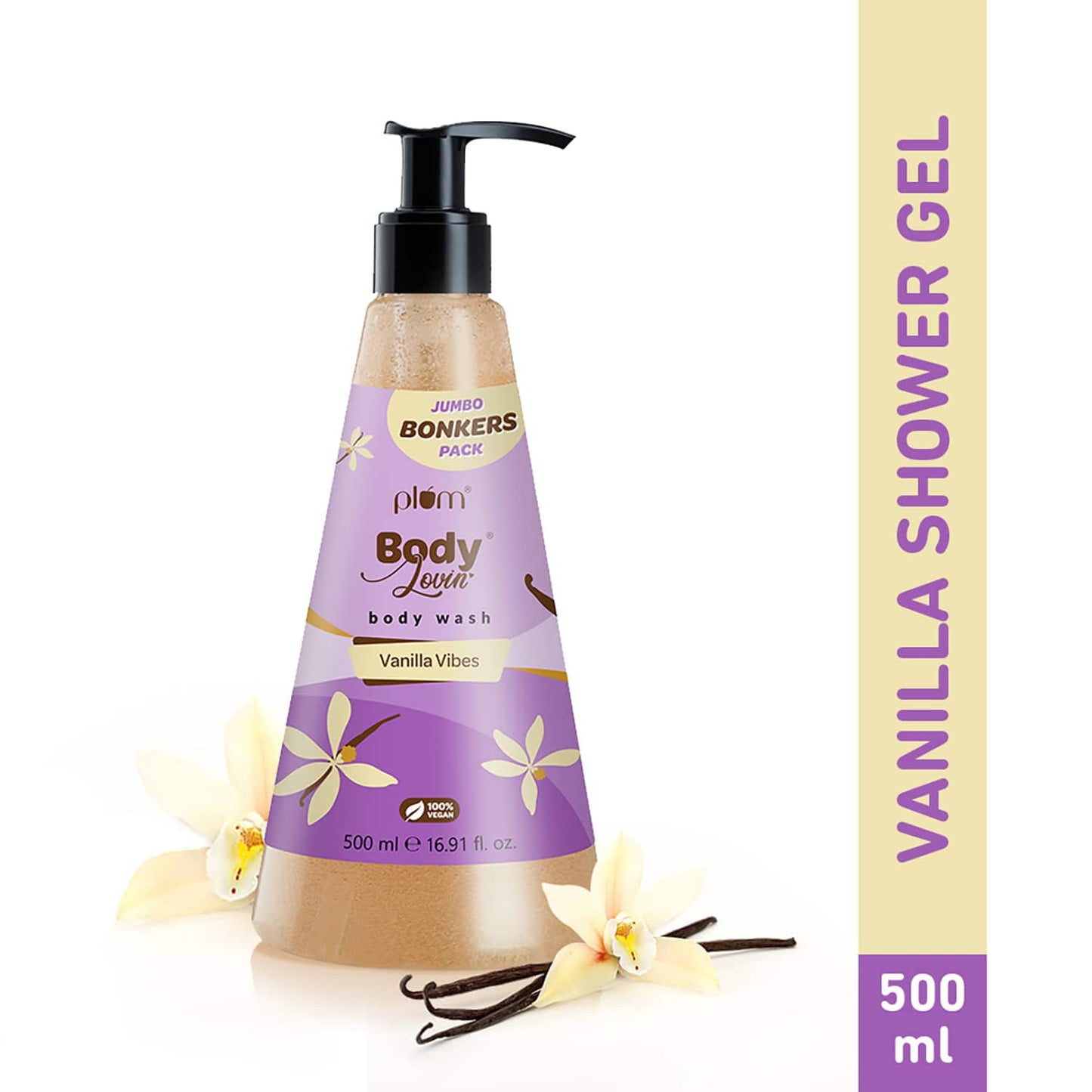 Plum BodyLovin' Vanilla Vibes Body Wash SLS-Free Creamy Body Wash Women Long Lasting Fragrance