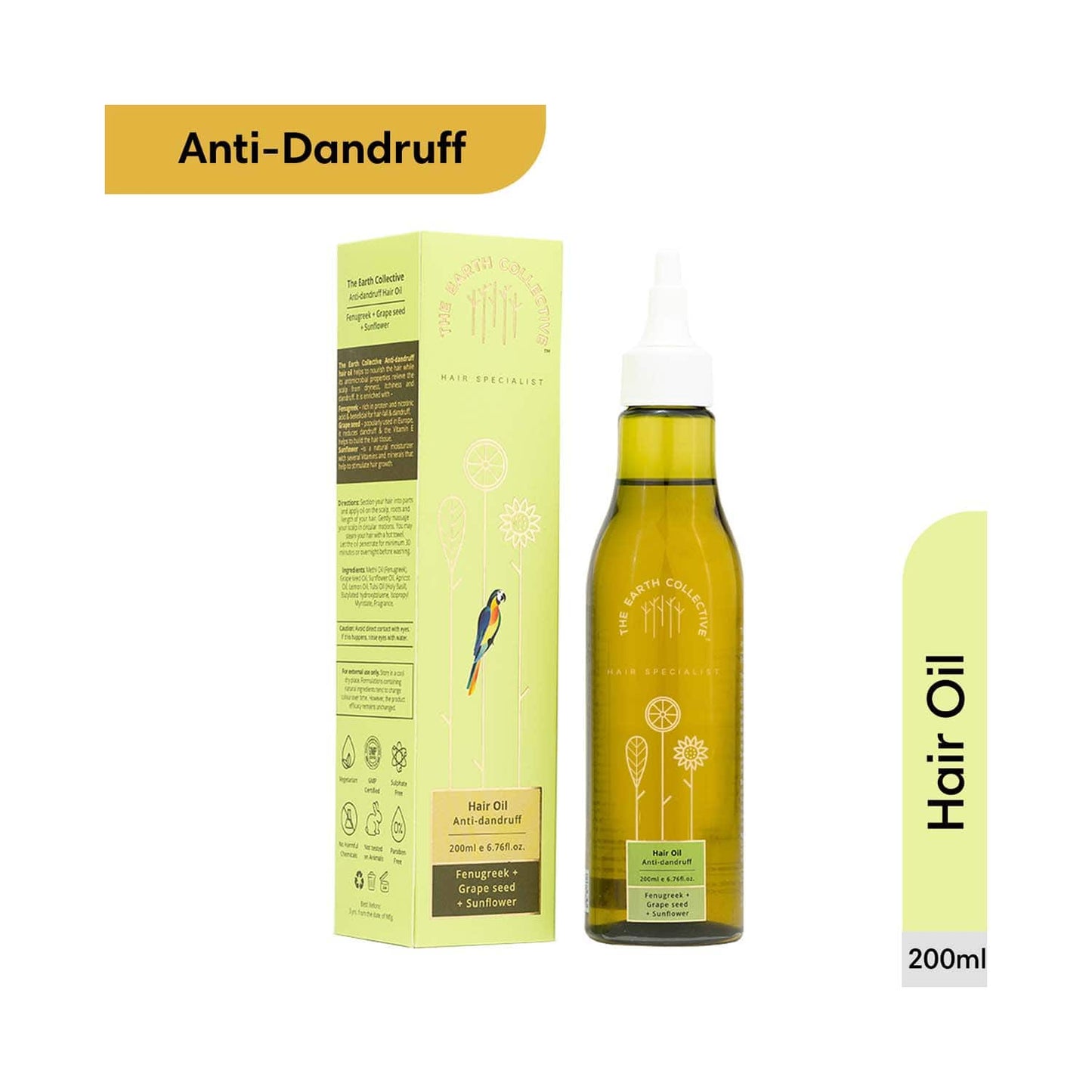 The Earth Collective Anti-Dandruff Hair Oil (200 ml)