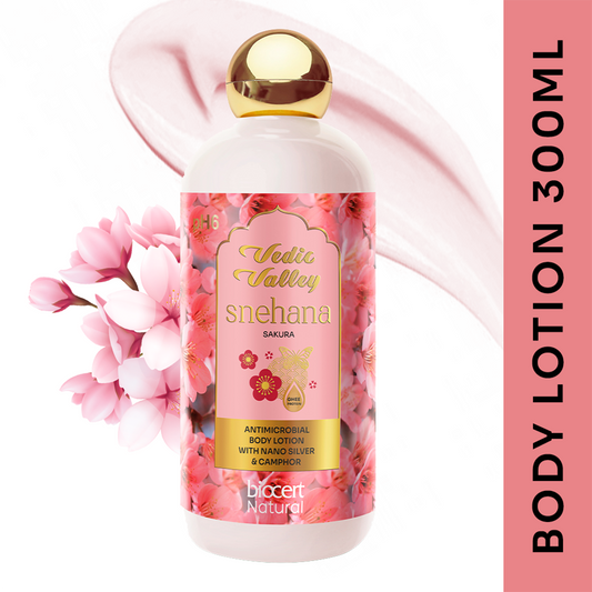 Vedic Valley Sakura Natural Body Lotion - (300ml)