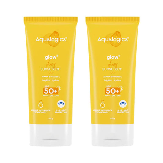 Aqualogica Glow+ Dewy Sunscreen - 80g (Pack of 2) Combo