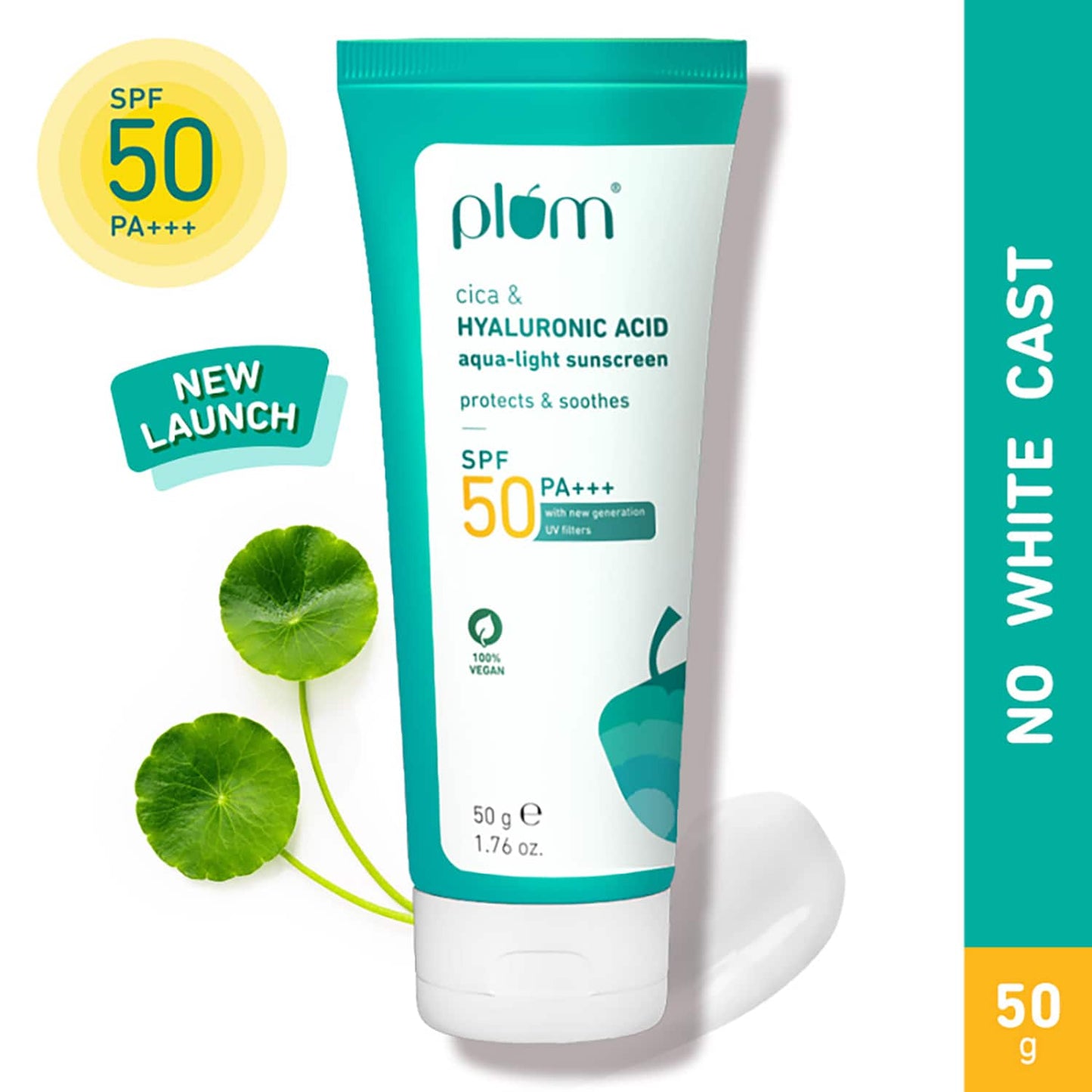 Plum Cica & Hyaluronic Acid Aqua-Light Sunscreen SPF 50 (50g)