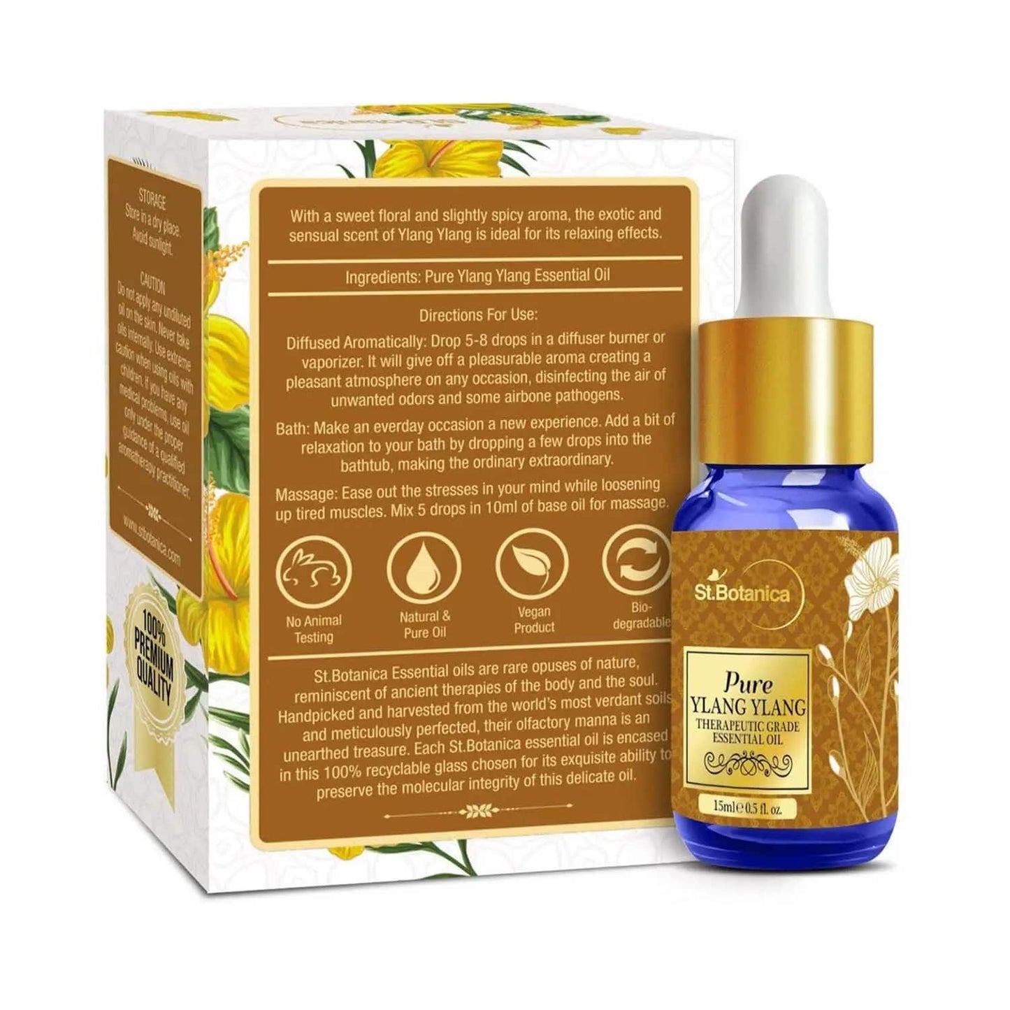 St.Botanica Ylang Ylang Pure Aroma Essential Oil (15ml)