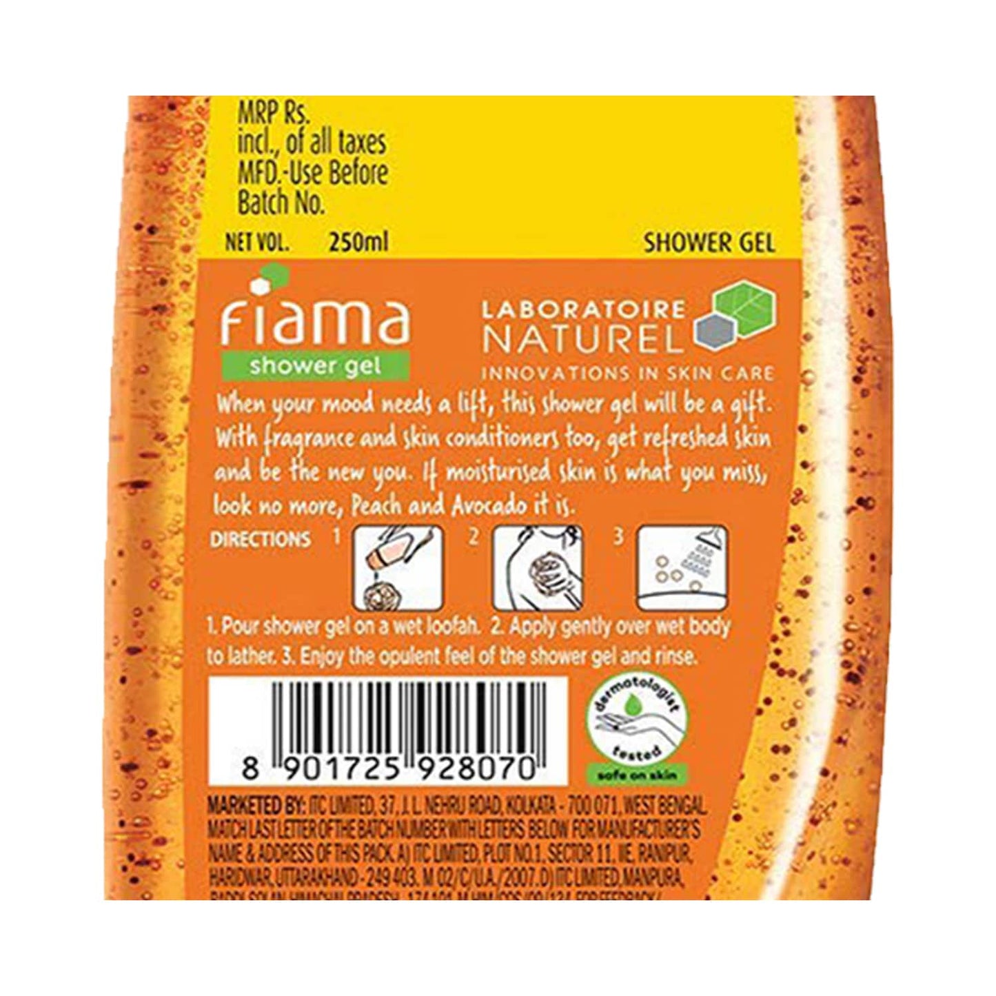 Fiama Peach & Avocado Moisturised Skin Shower Gel With Skin Conditioners (250ml)