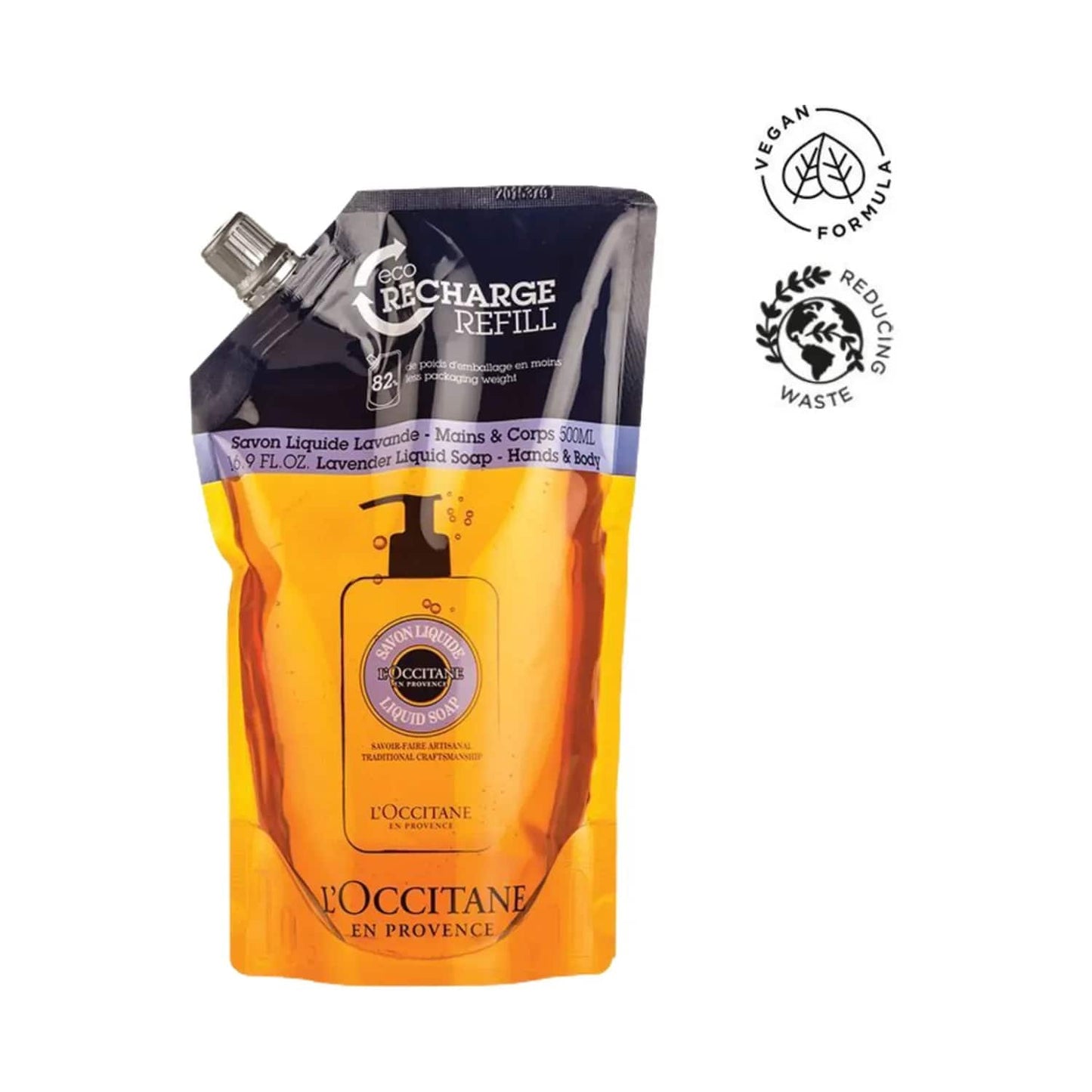 L'occitane Hands & Body Lavender Liquid Soap Refill - (500ml)