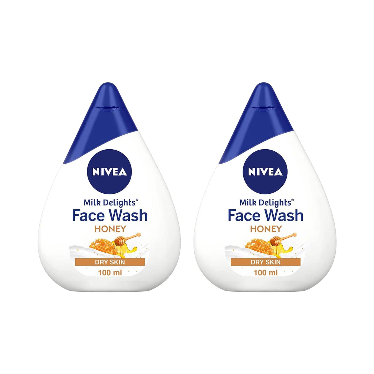 Nivea Milk Delight Facewash Honey (100 ml) (Pack Of 2) Combo