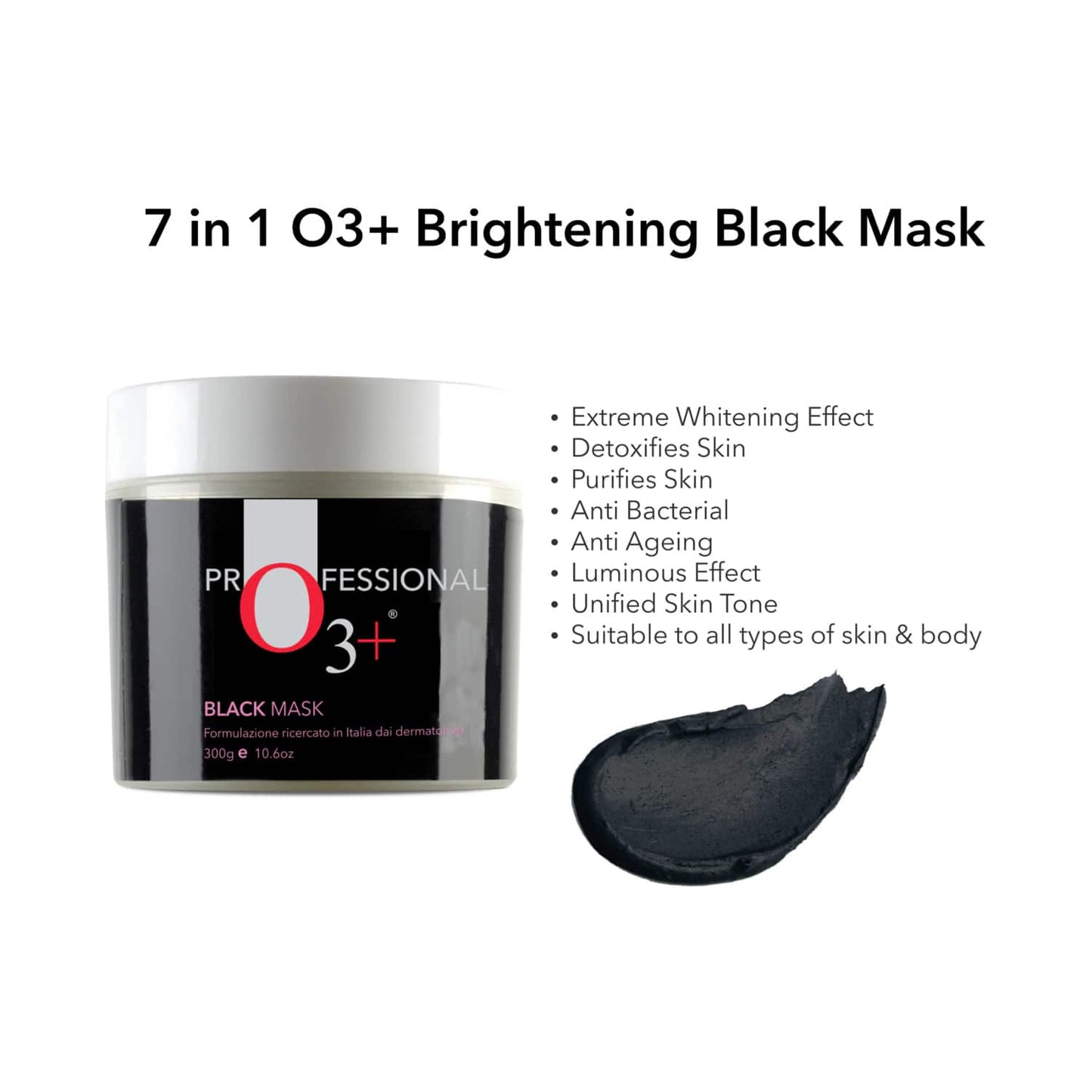 O3+ Exfoliating Black Face & Body Mask (300g)