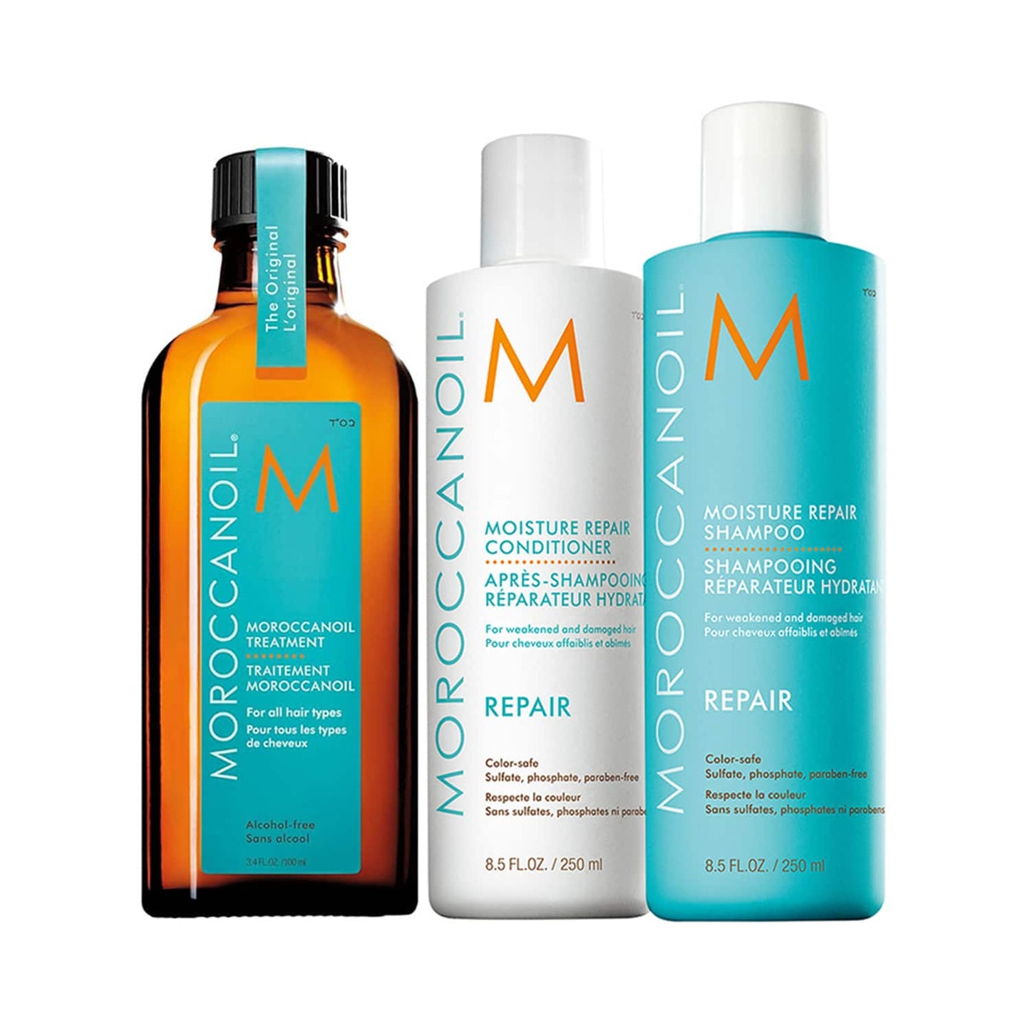 Moroccanoil Treatment Oil,Repair Shampoo & Conditioner - Repair Combo