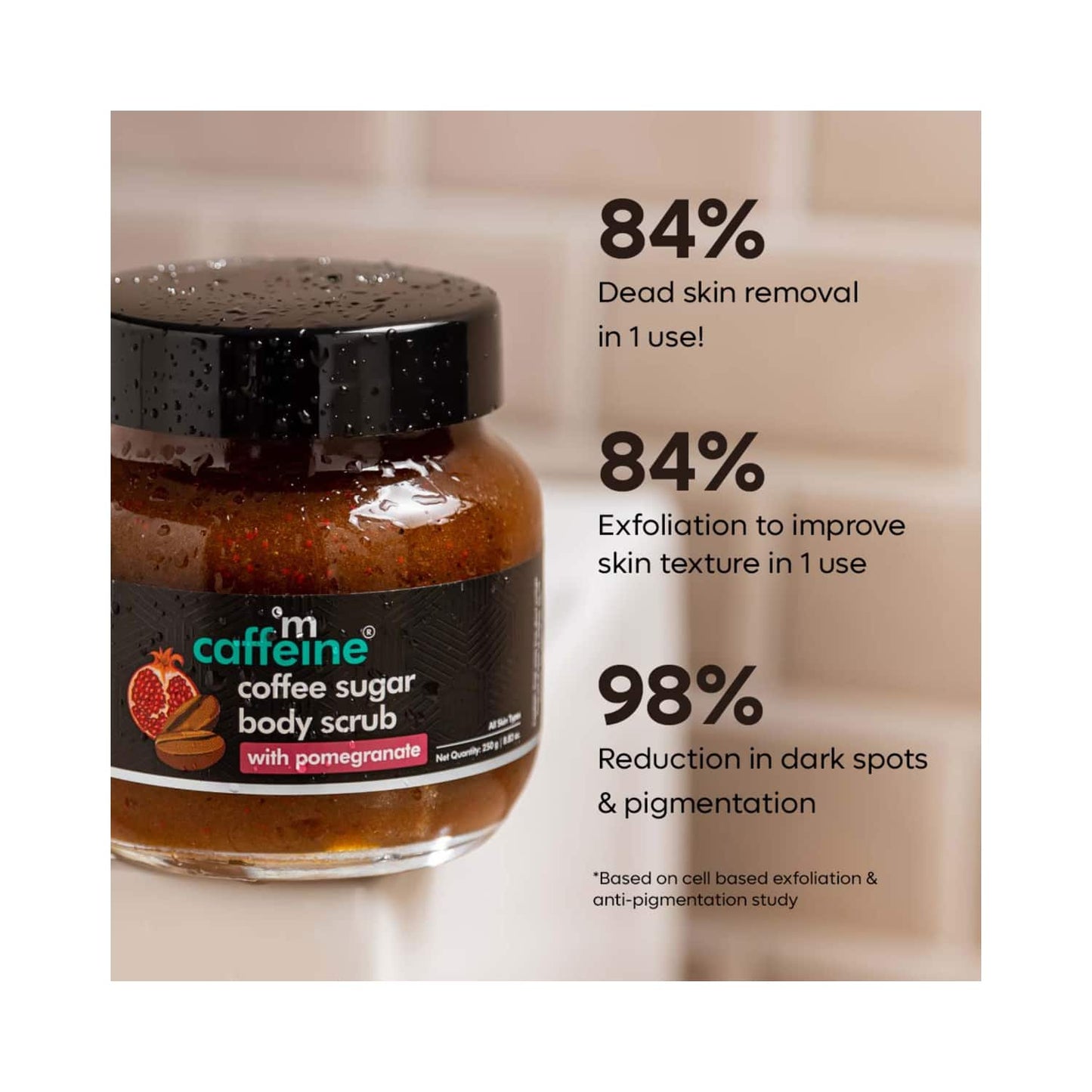 mCaffeine Coffee Sugar Body Scrub With Pomegranate (250g)