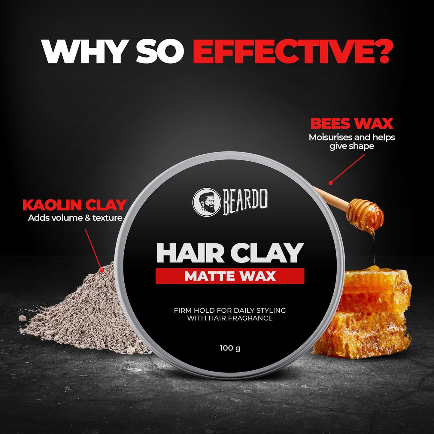 Beardo Hair Clay Wax Strong Hold (100g)