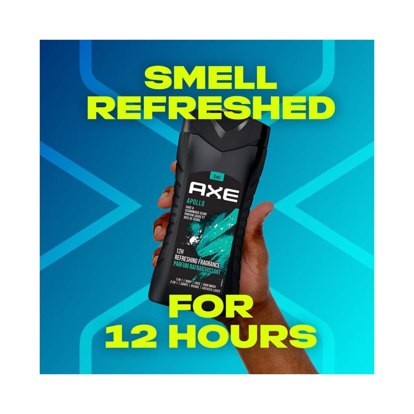 AXE 3-In-1 Apollo Body Face & Hair Wash (250ml)