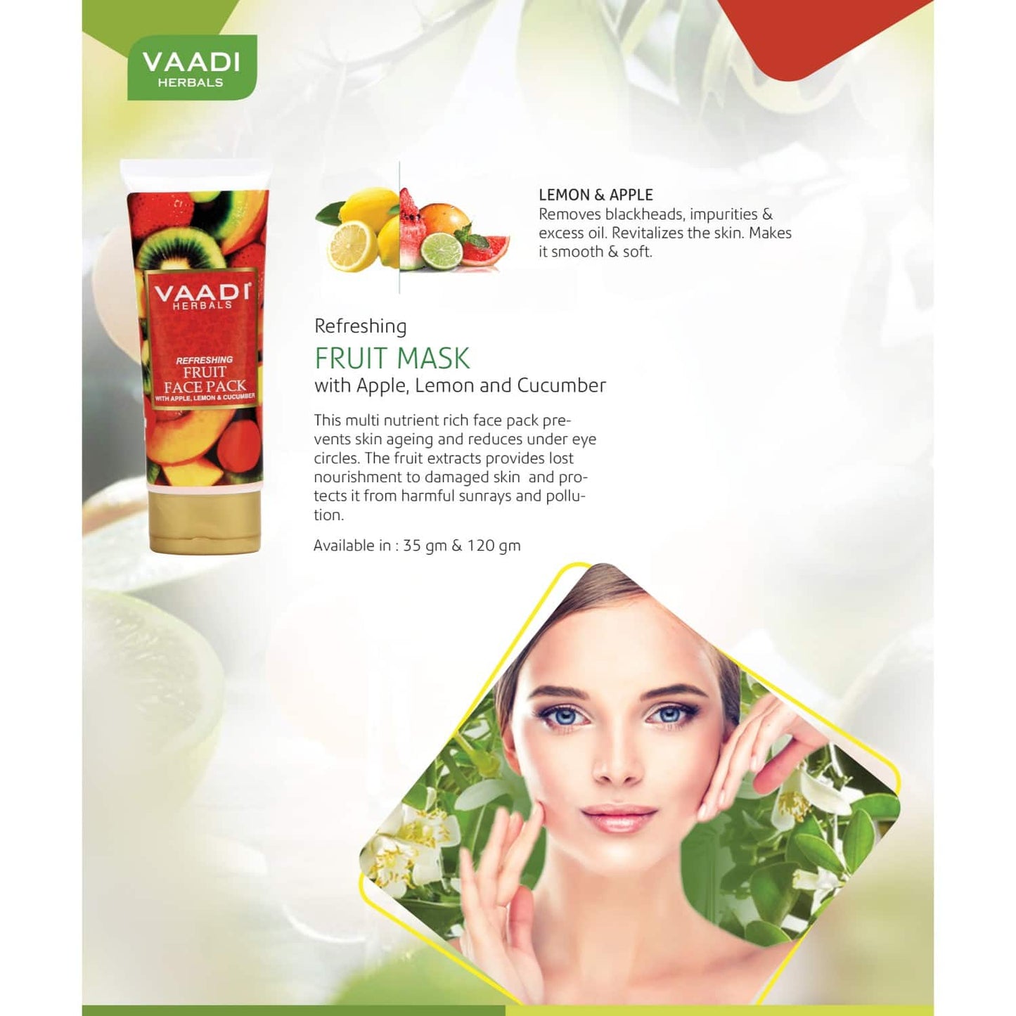 Vaadi Herbals Refreshing Fruit Pack (120g)