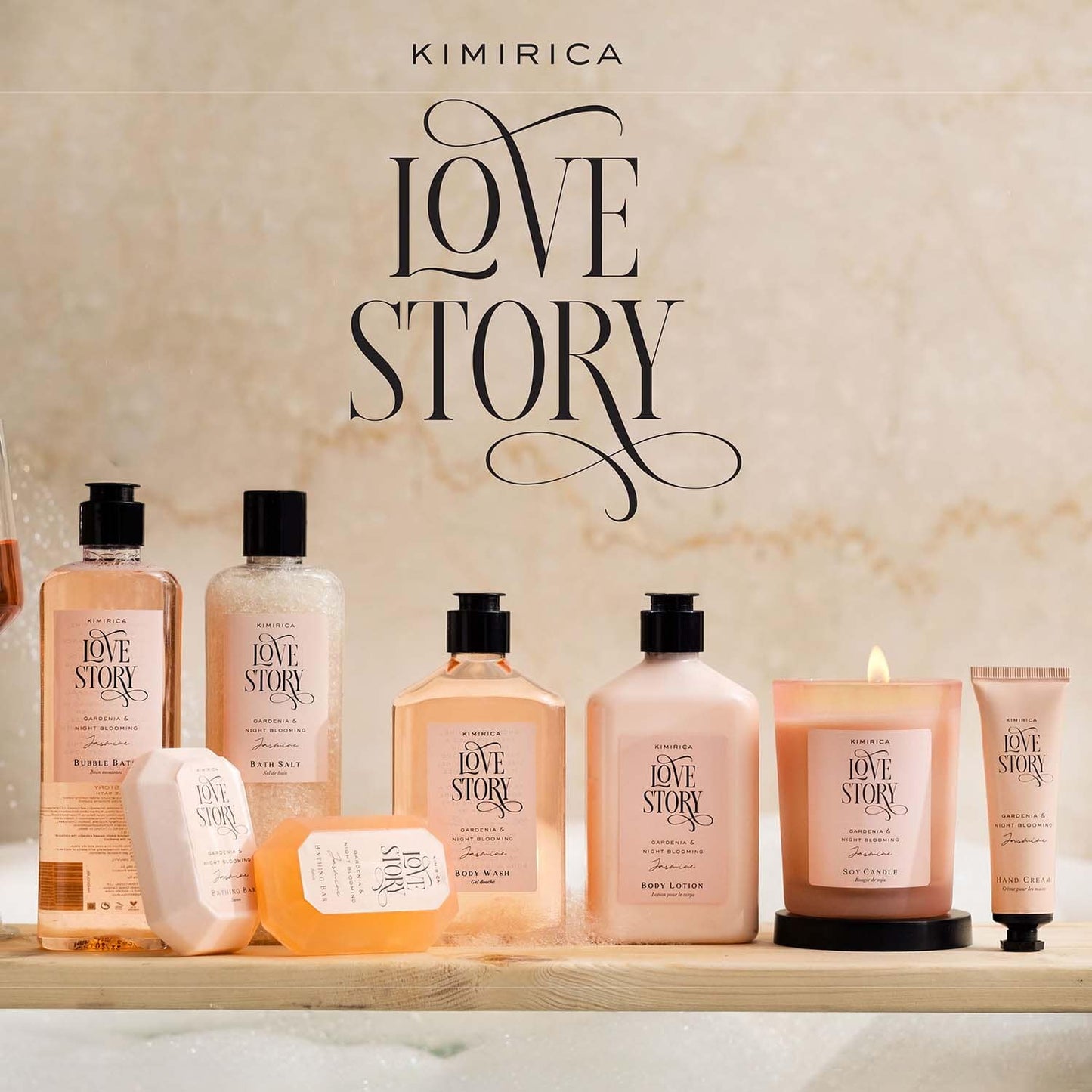 Kimirica Love Story Handmade Bathing Soap Bar Trio Gift Box - Pack of 3 Luxury Gift Hamper (3x85 g)