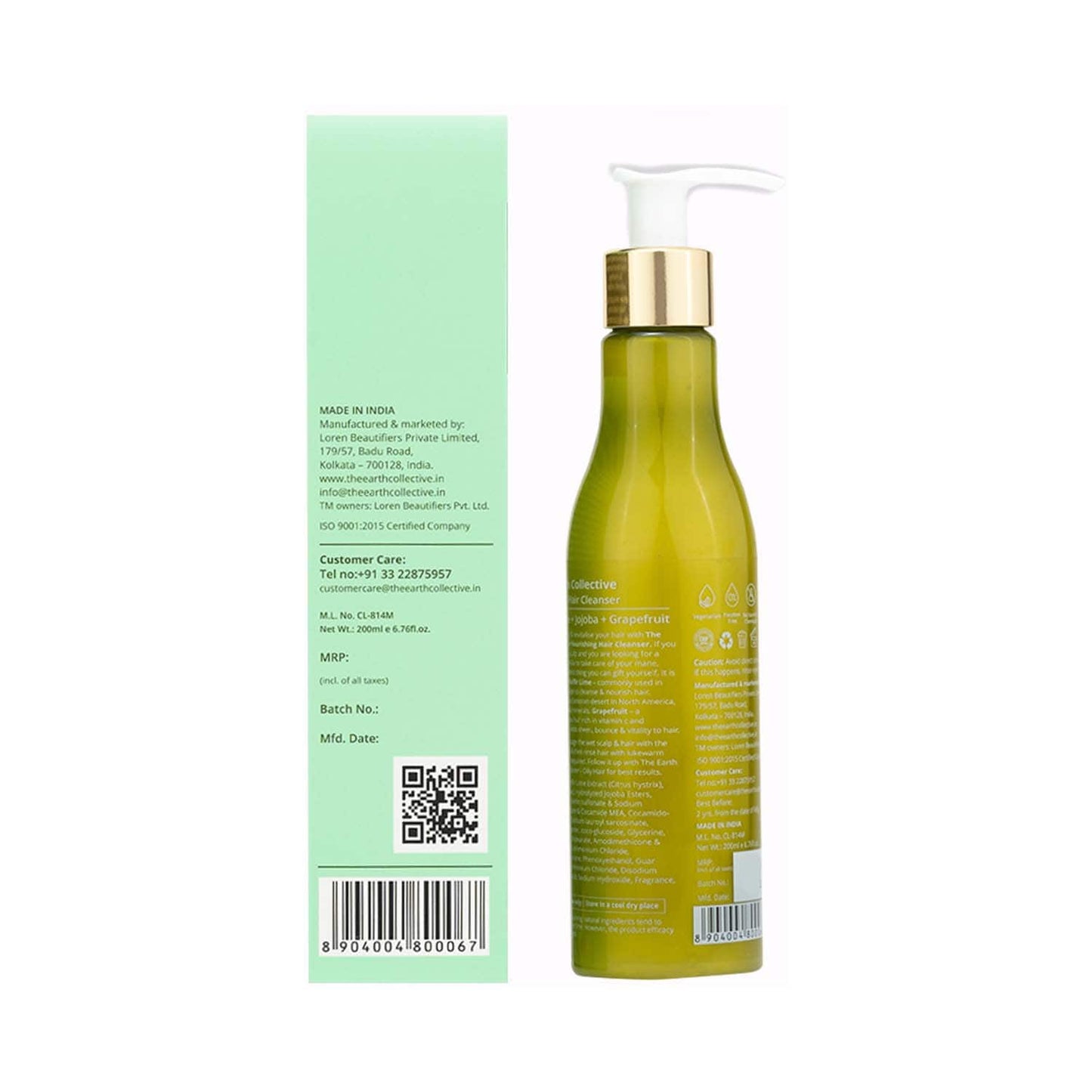 The Earth Collective Hair Cleanser For Oily Hair (200 ml)