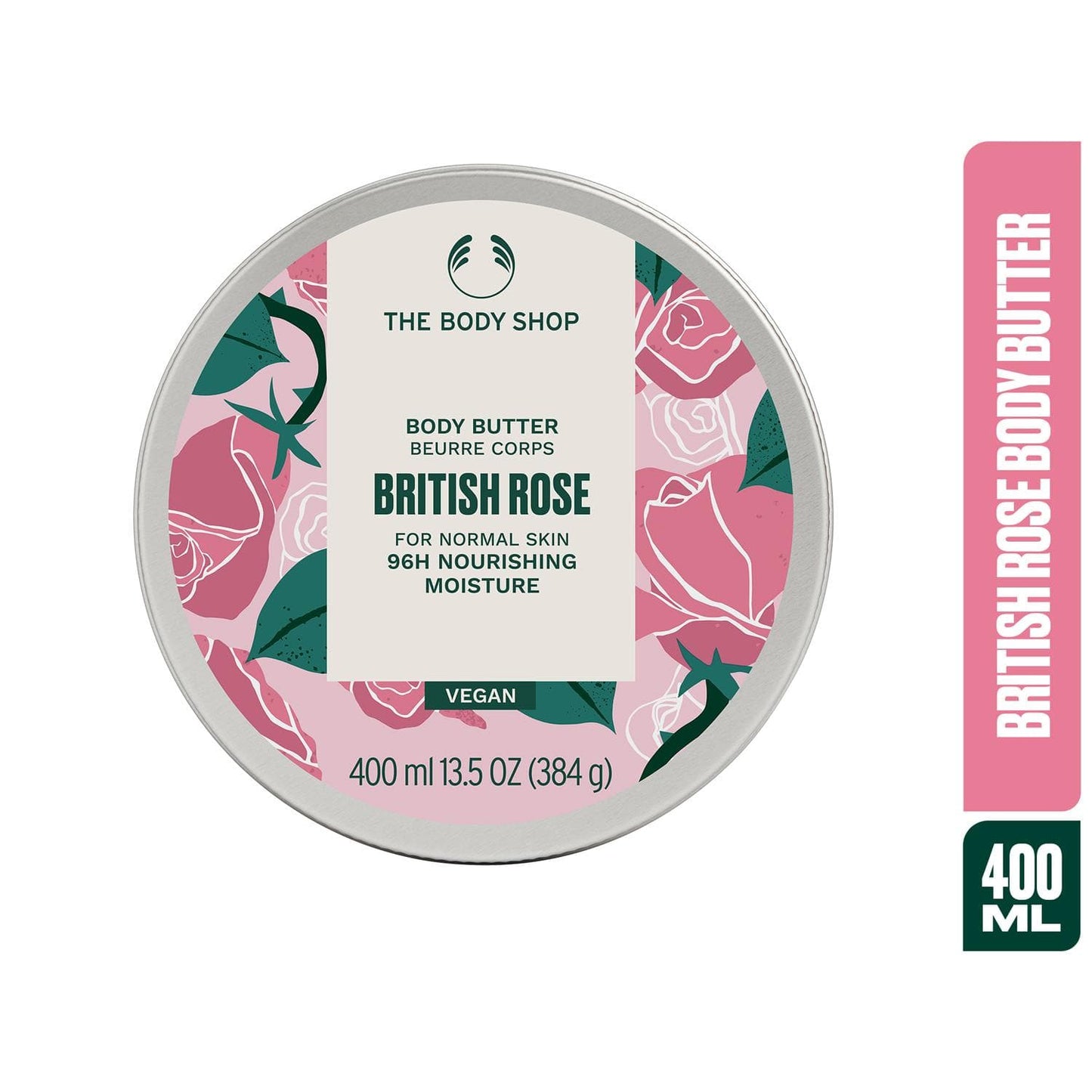 The Body Shop British Rose Shower Gel, Body Yogurt & Eau De Toilette Combo