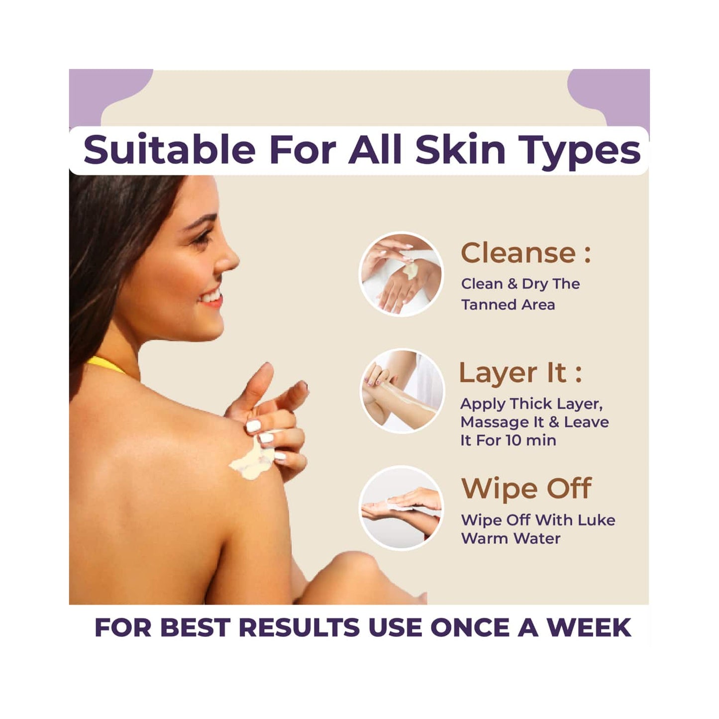 Sanfe Instalite Tan Removal Wipe Off Body Cream (200g)