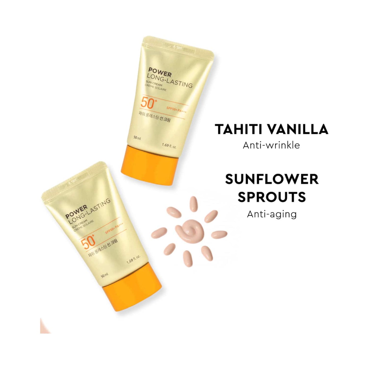 The Face Shop Power Long-Lasting SPF 50+ Pa+++ Tinted Sunscreen, Evens Skin Tone & Water Resistant (50 ml