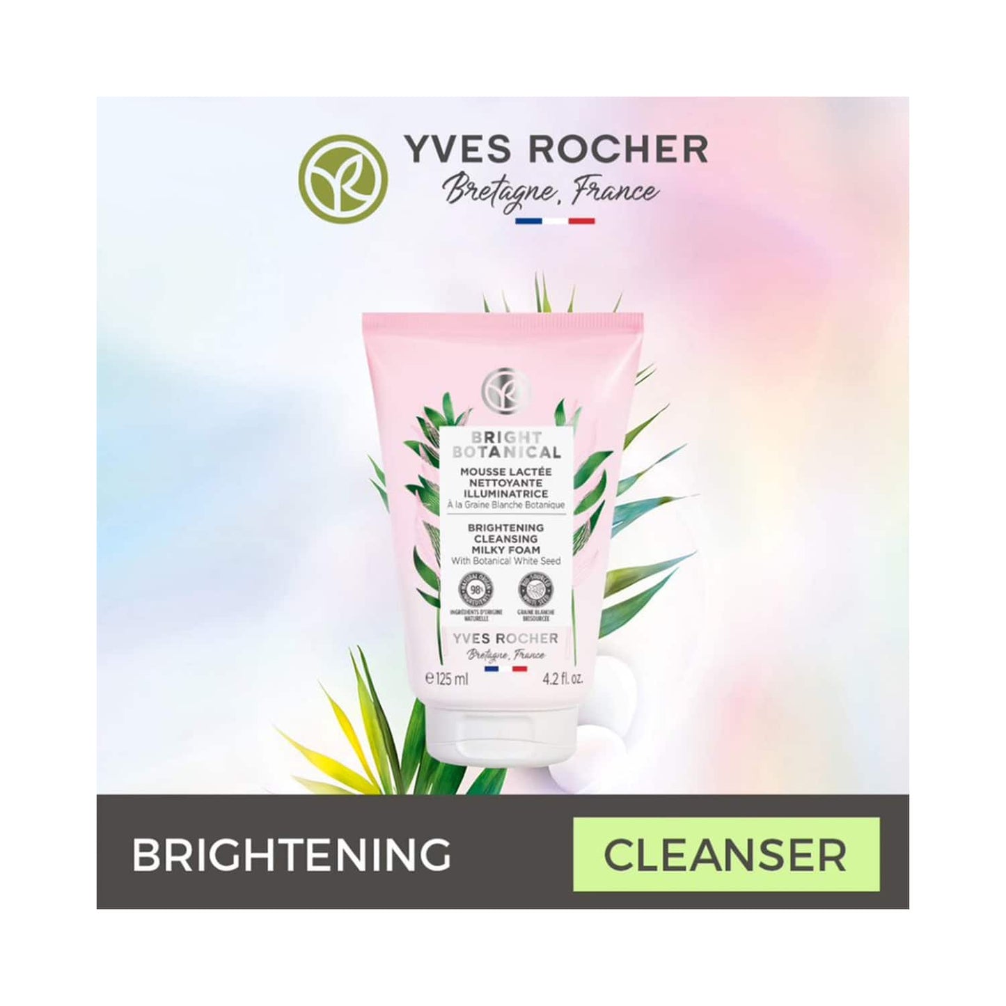 Yves Rocher Bright Botanical Brightening Cleansing Milky Foam (125ml)