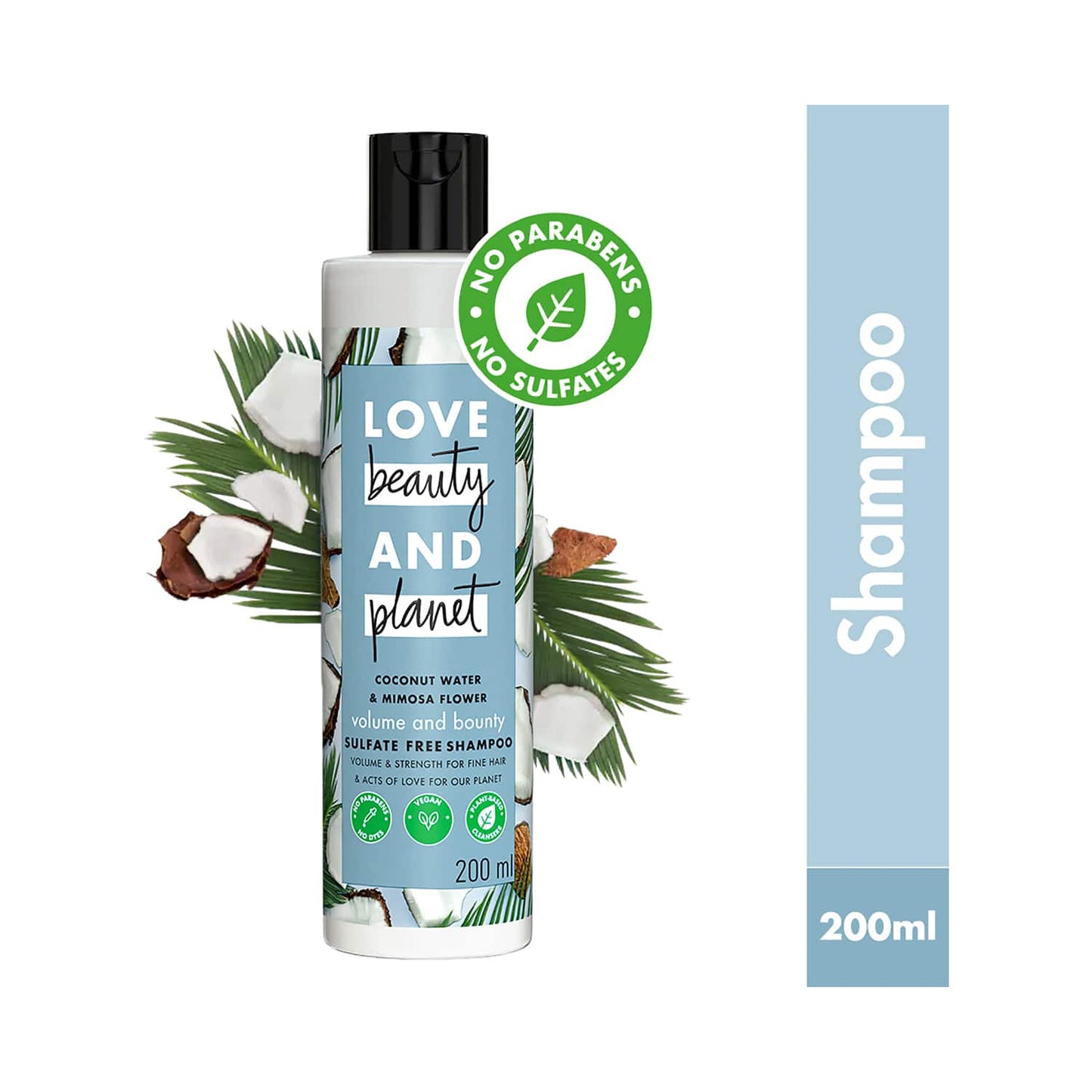 Love Beauty & Planet Coconut Water & Mimosa Flower Shampoo for Volume & Bounce No Sulphates (200 ml)