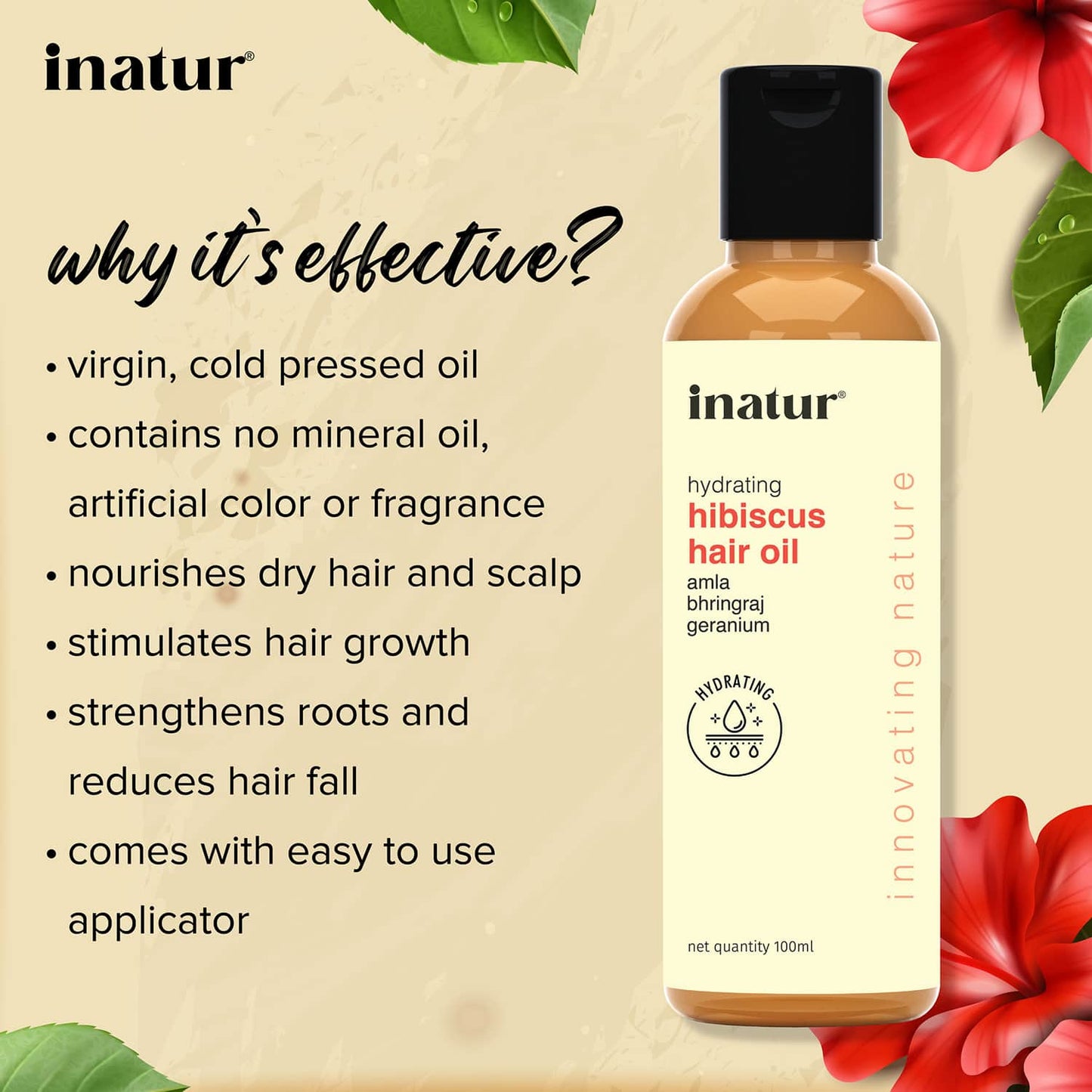 Inatur Hibiscus Re Growth Hair Oil (100ml)