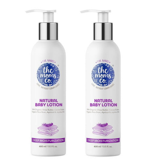 The Mom's Co. Natural Baby Lotion, Australia-Certified Toxic - Free & Aller Gen Free (400 ml) Combo