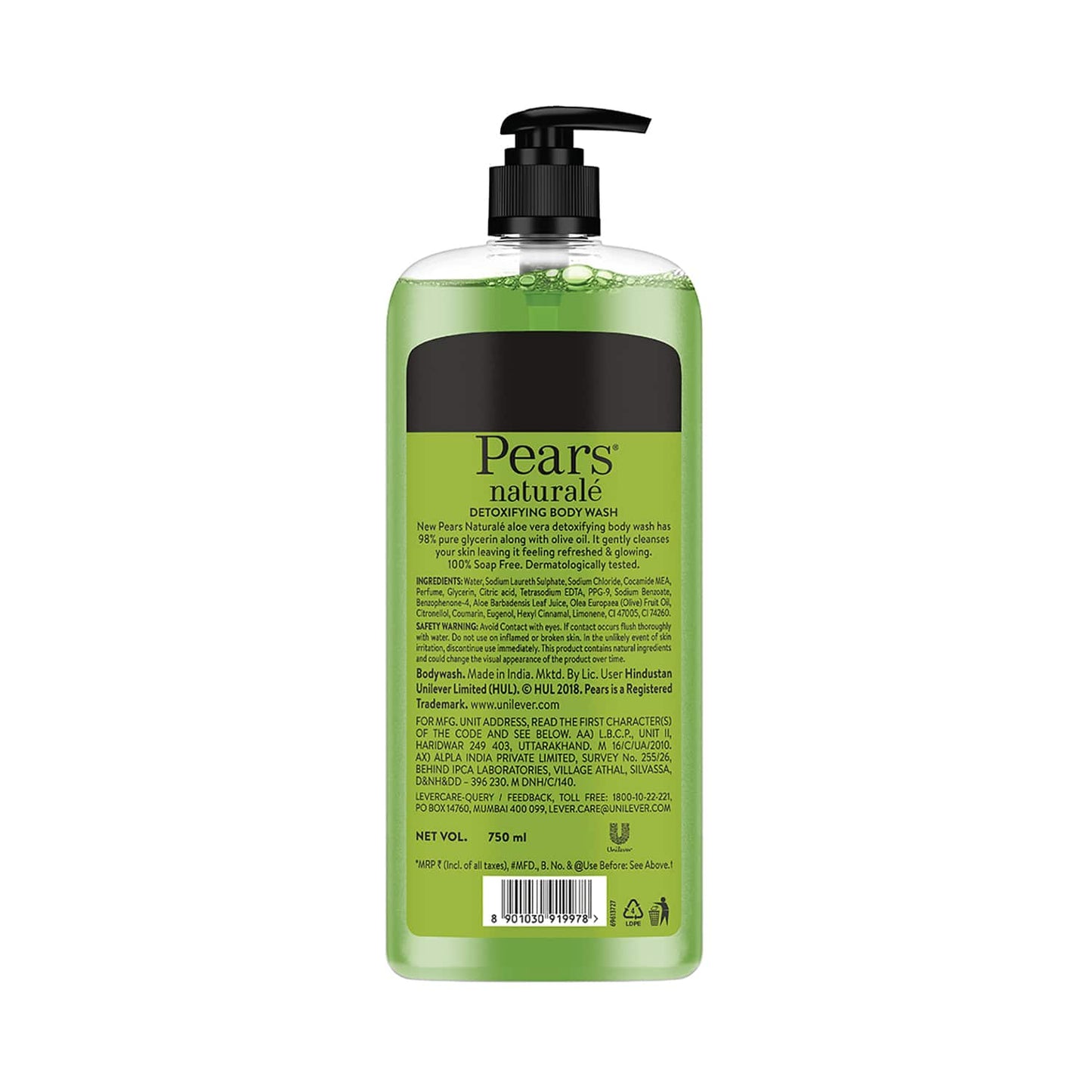 Pears Naturale Detoxifying Aloe Vera Body Wash (750ml)