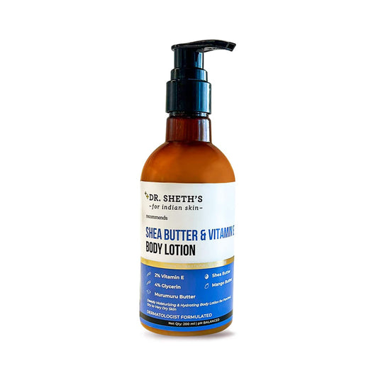 Dr. Sheth's Shea Butter & Vitamin E Body Lotion (200ml)