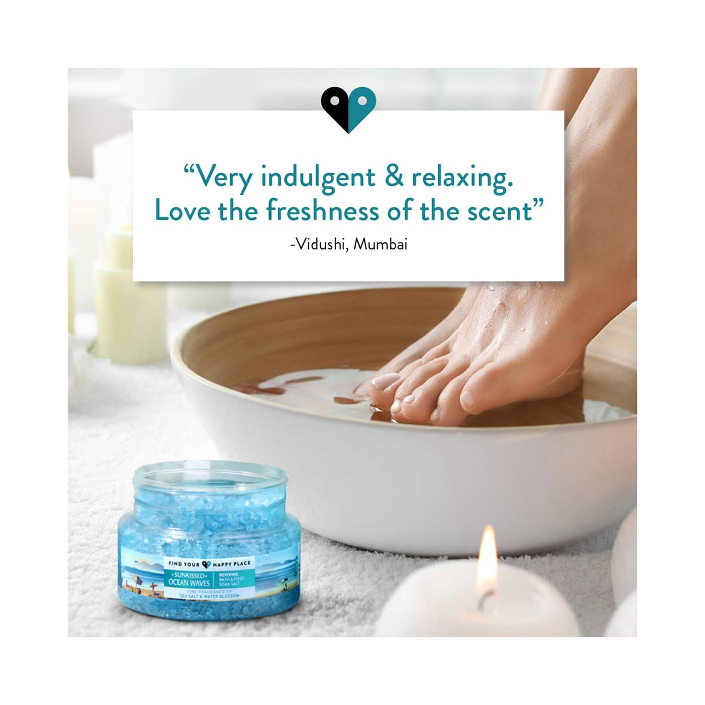 Find Your Happy Place Sunkissed Ocean Waves Bath & Foot Soak Salt (250g)