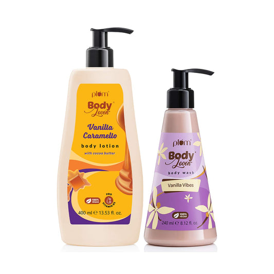 Plum BodyLovin' Vanilla Lovin' Body Wash & Lotion Duo - Cleanse & Moisturize Combo