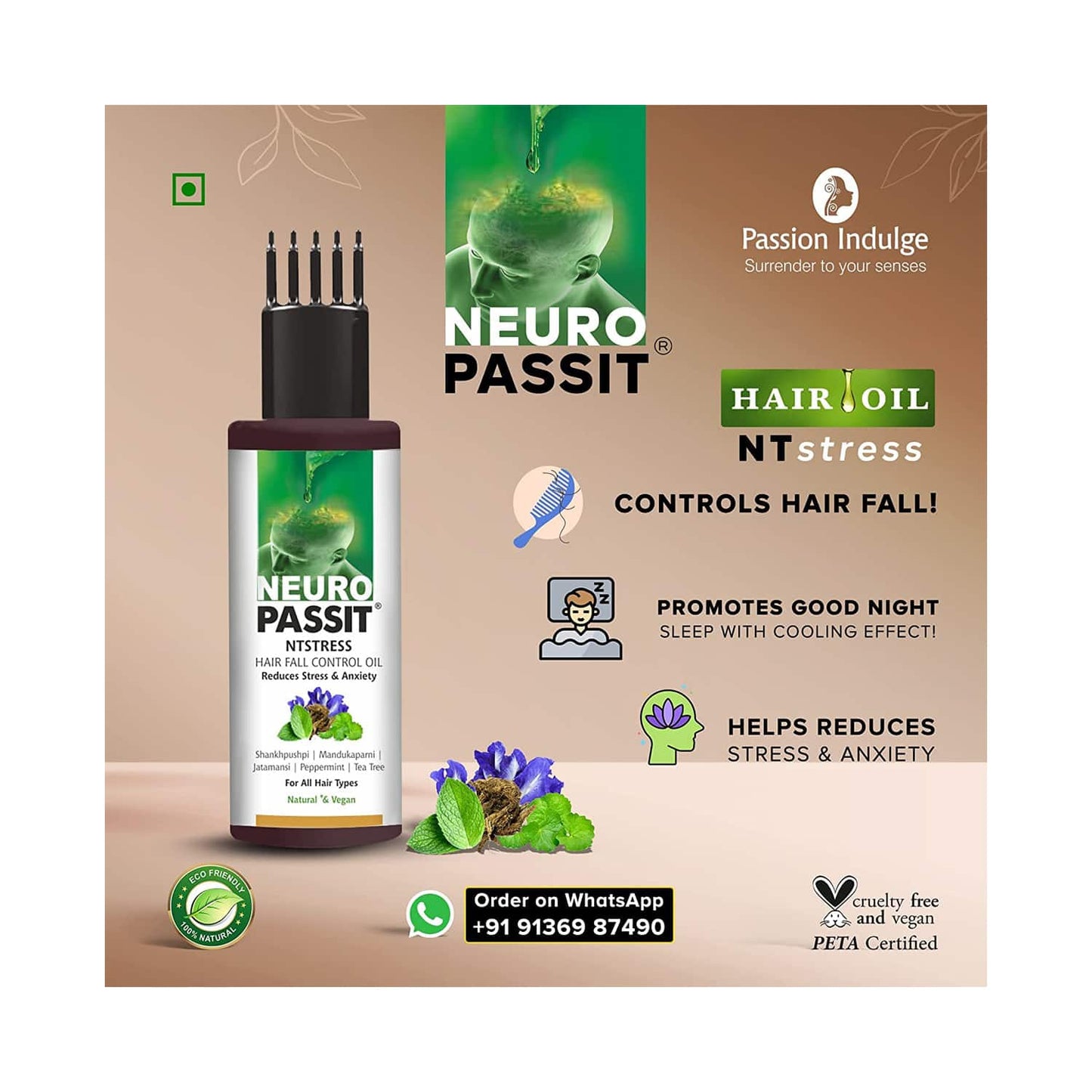 Passion Indulge Hair Fall Control Neuropassit Ntstress Oil (100 ml)