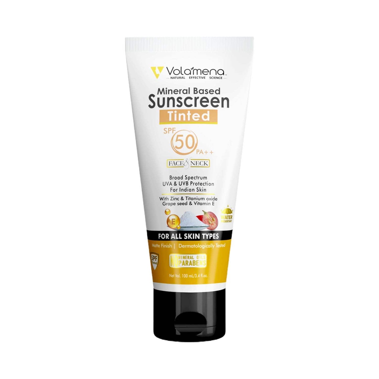 Volamena Tinted Mineral Based Sunscreen With SPF 50 ++ (100ml)