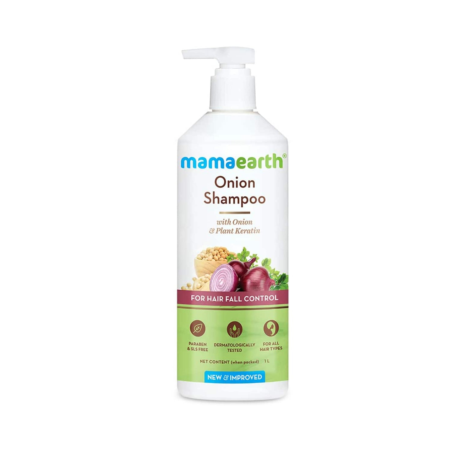 Mamaearth Onion Shampoo For Hair Growth & Hair Fall Control (1000ml)