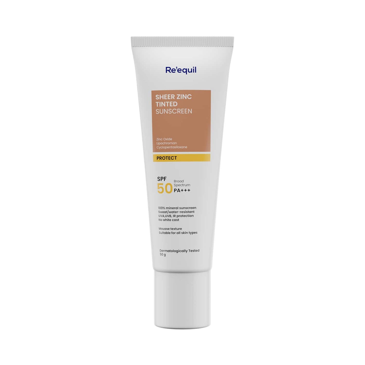 Re'equil Sheer Zinc Tinted Mineral Sunscreen SPF 50 (50g)