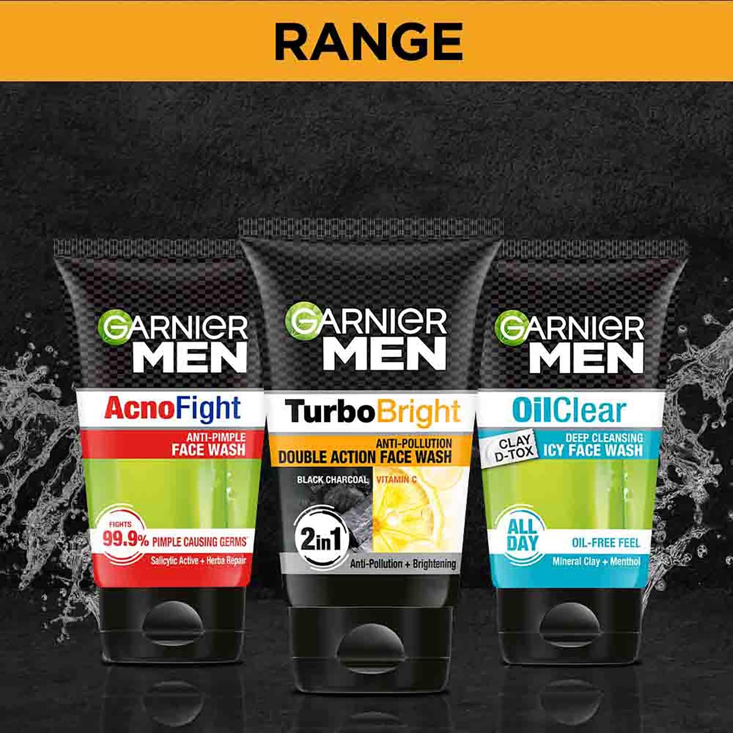 Garnier Men Power White Double Action Charcoal Face Wash (150g)