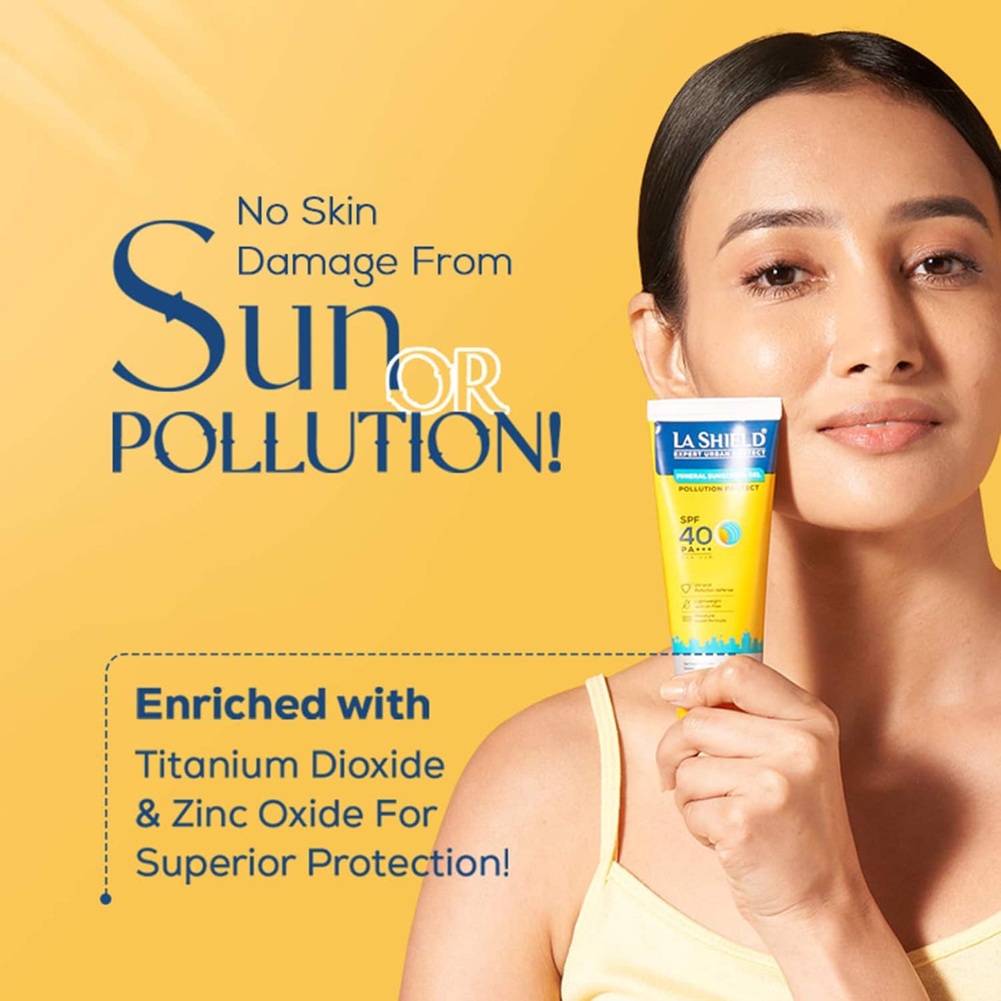 La Shield Pollution Protect Mineral Sunscreen Gel SPF 50 (50g)