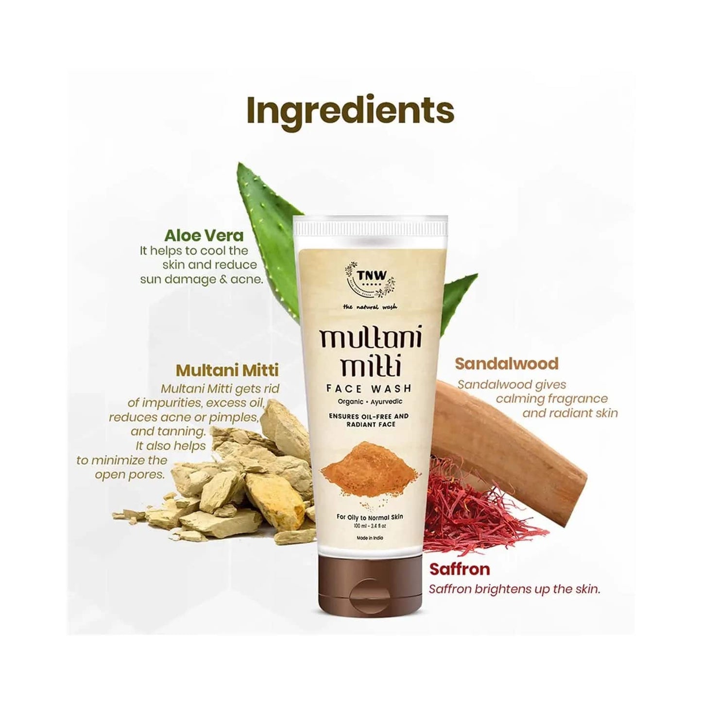 TNW The Natural Wash Multani Mitti Face Wash (100ml)