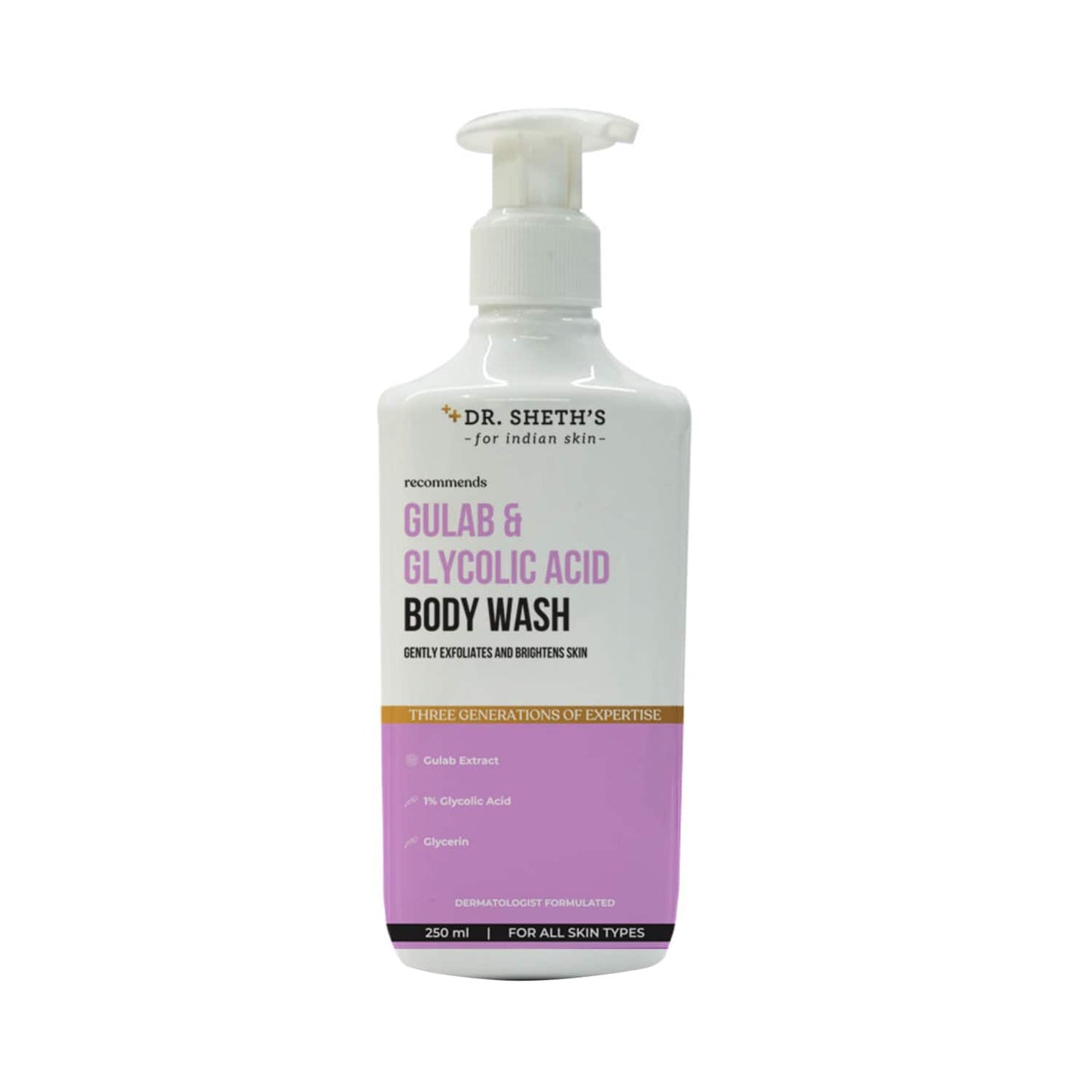 Dr. Sheth's Gulab & Glycolic Acid Body Wash (250ml)