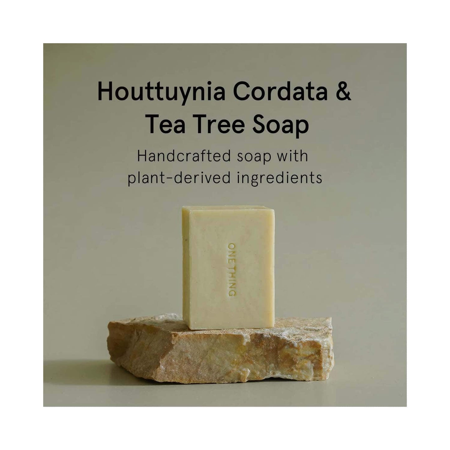 ONE THING Hand Crafted Houttuynia Cordata and Tea Tree Natural Soap (100 g)