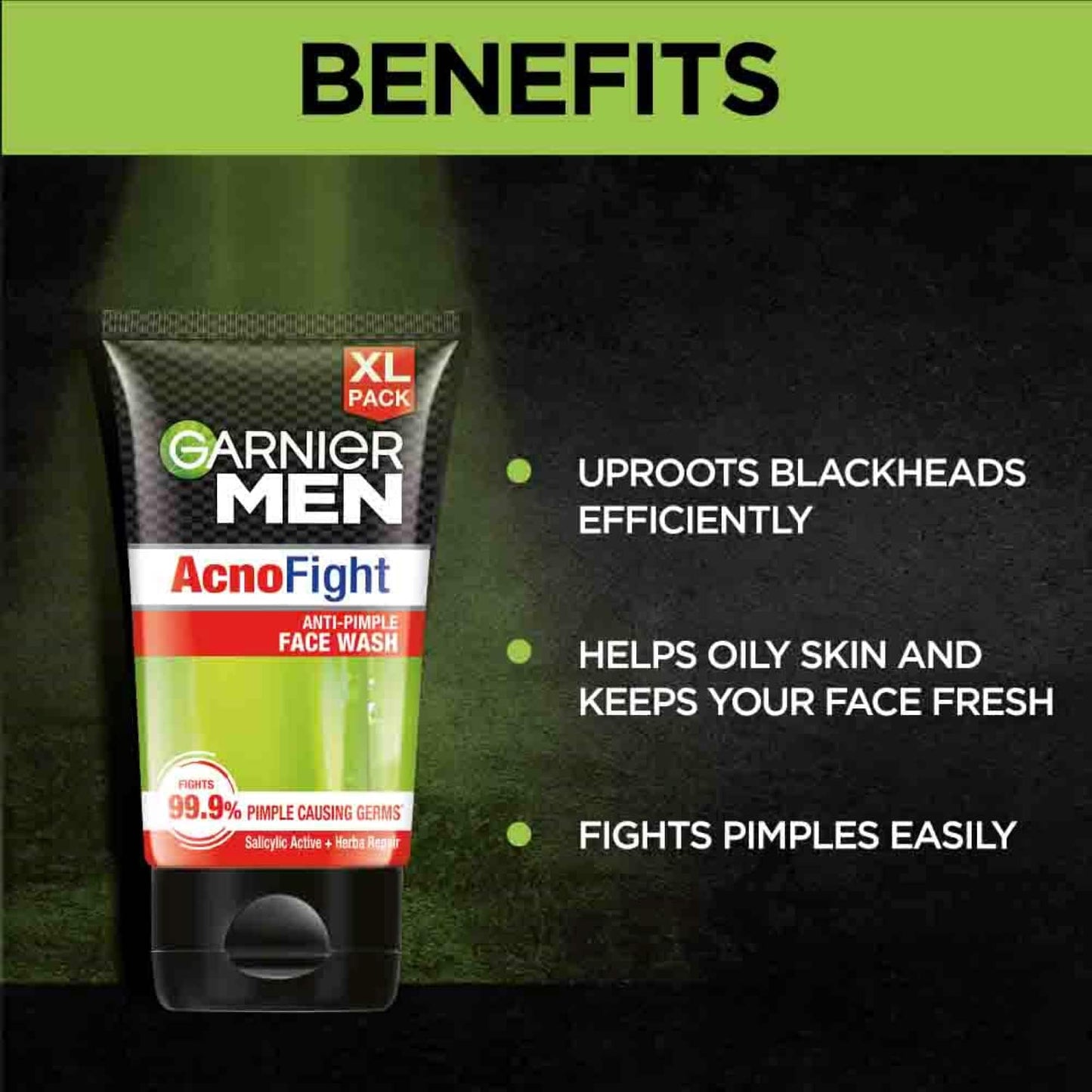 Garnier Men Acno Fight Facewash - (2 Pcs)