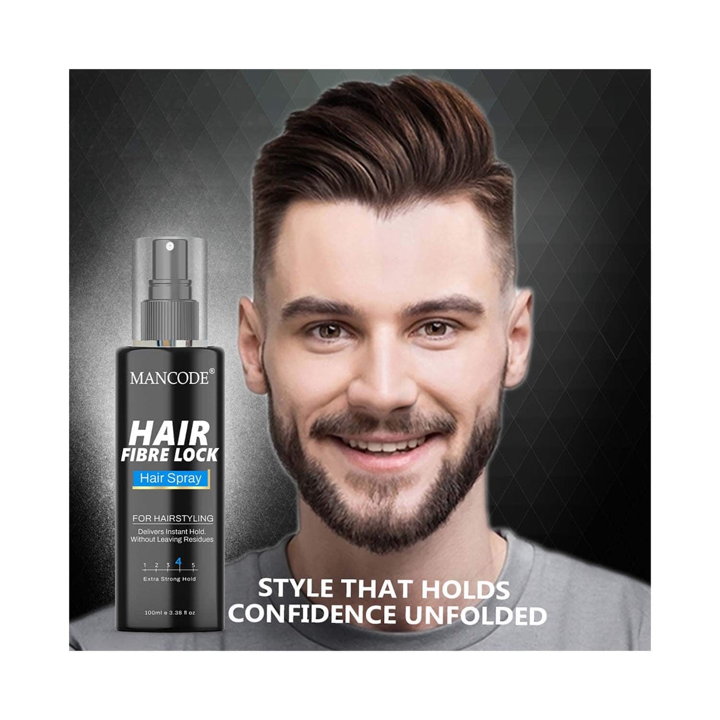 Mancode Hair Fibre Lock Lightweight Hair Spray For Hair Styling Delivers Instant Hold (100 ml)